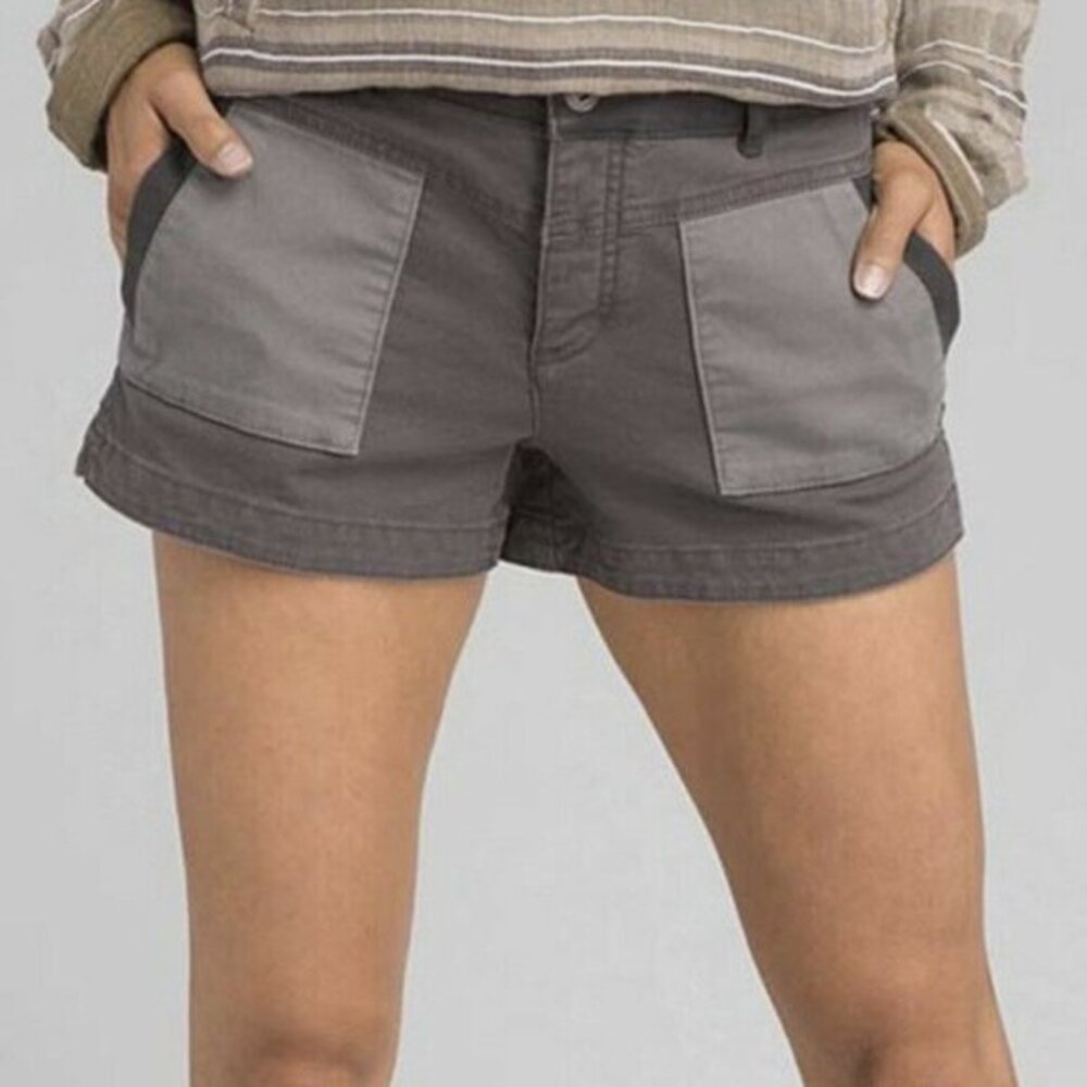 Prana Kittle Shorts Organic Cotton Granite Grey